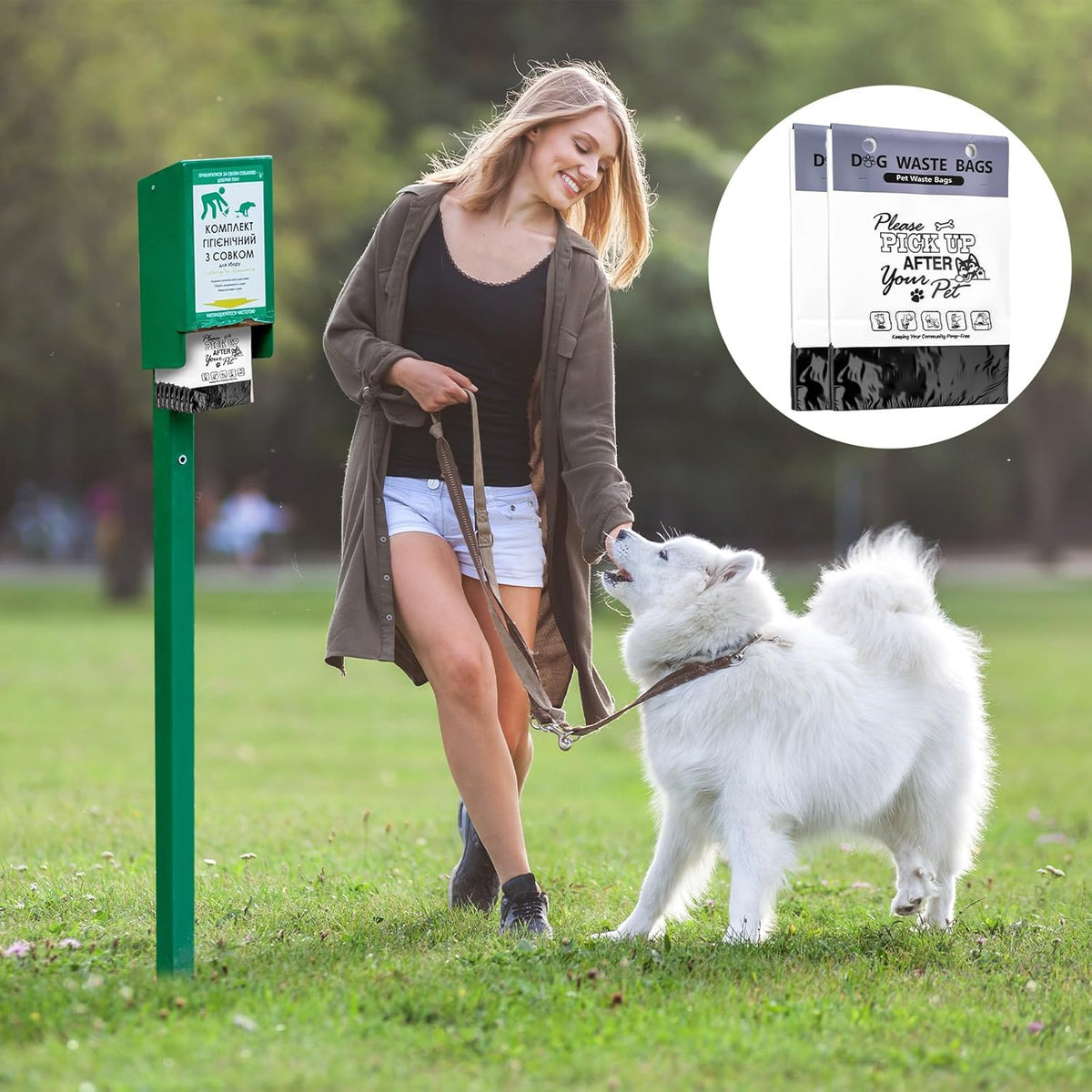 Ireer 500 Pcs Thick Header Dog Waste Bags Bulk Dog Poop Station Refills Pet Waste Bags Thicker Leakproof Disposal No More Warm Yuck Feeling for Home Outdoor Parks Communities Hoas