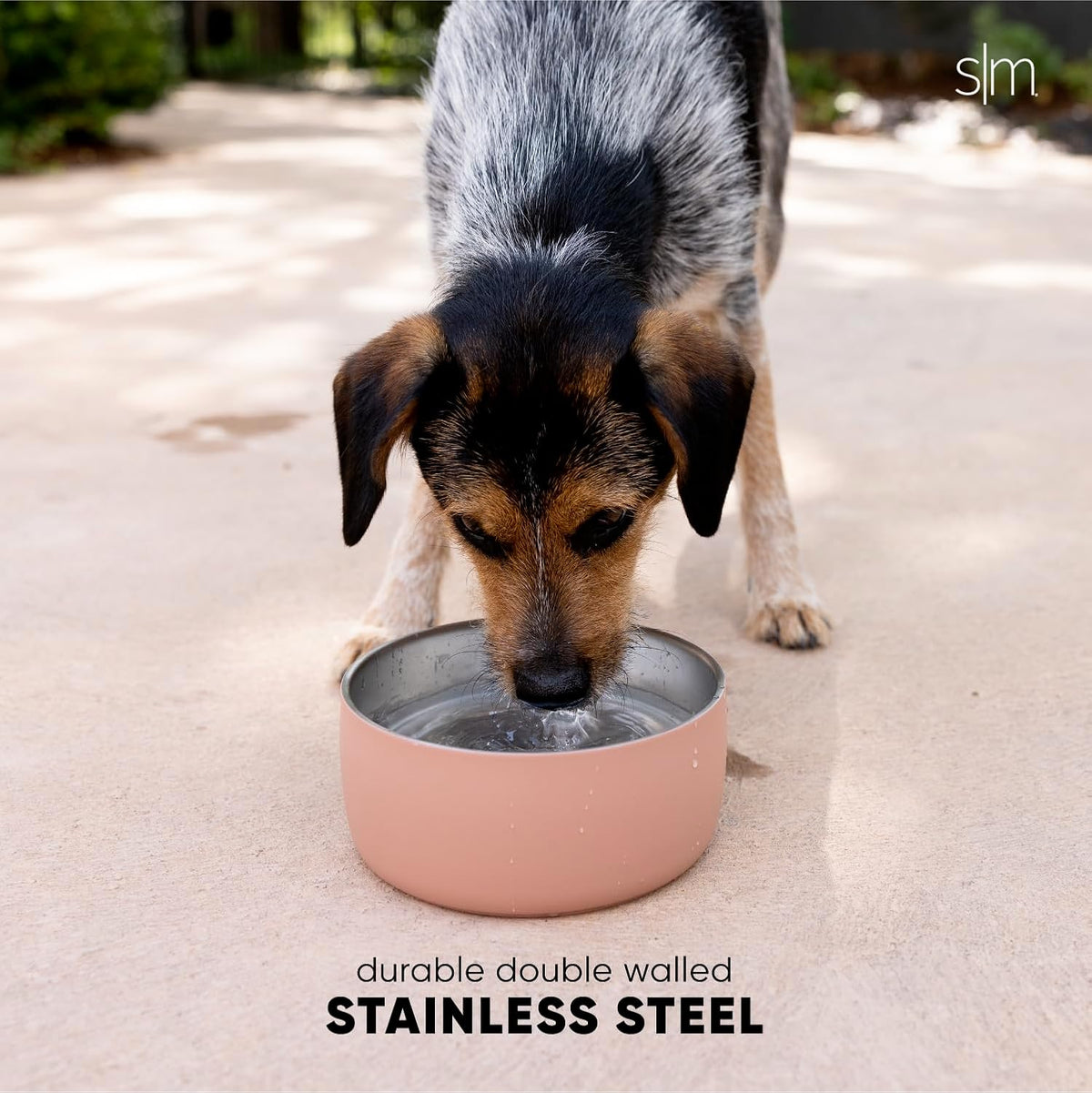 Simple Modern Stainless Steel Pet Water Bowl for Dogs & Cats | Reusable Insulated Stainless Steel Food Bowls for Dog Cat | No Tip No Slip BPA Free | Bentley Collection | Medium (32oz) | Riptide