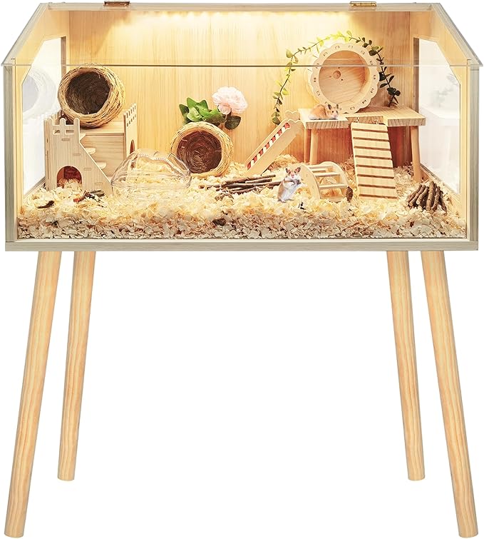 Prolee Hamster Cage with Legs, Guinea Pig Cages Chew Proof, Hamster House, Hamster Cages and Habitats, 40" L x 20" W x 47.6" H