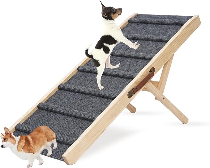 Large Dog Pet Ramp Stairs for Bed Couch Car Truck SUV,Dog Pet Ramp for Small Large Dogs Pets to Get on High Bed Truck Couch Sofa