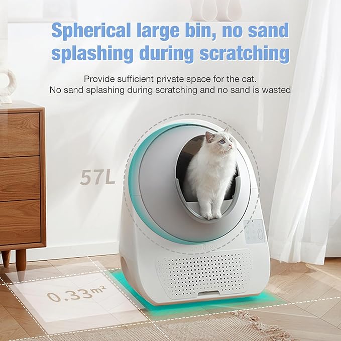 CATLINK Self Cleaning Automatic Litter Box for Cats - Hands-Free Cleanup with App Control, Double Odor Removal - Extra Large Size for 3.3~22lbs Cats - Smart Robot Cat Litter Box (Upgrade)