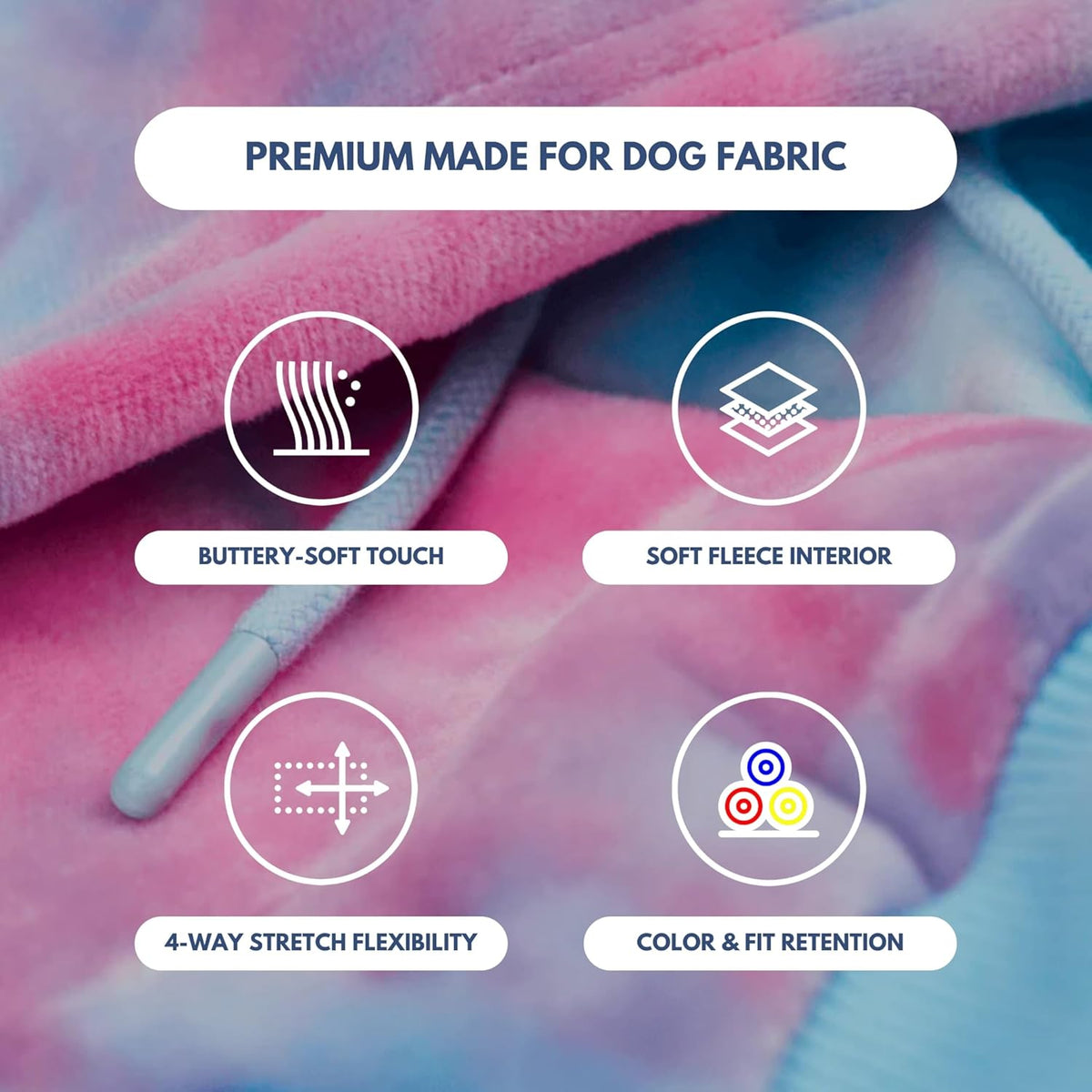 Spark Paws Dog Hoodie – Premium Dog Sweater for Small, Medium, and Large Dogs | Warm Outfits for French Bulldogs, Pitbull, Puppy, Winter Jacket Alternative - Snow Cone - S