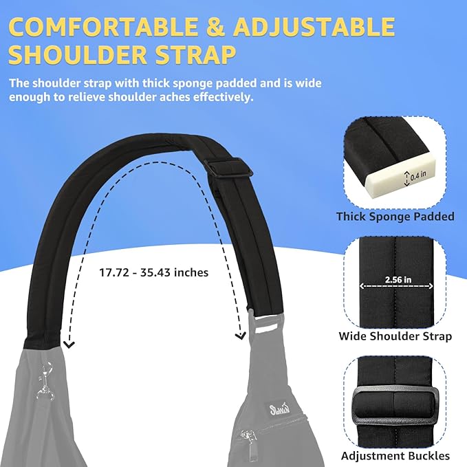SlowTon Dog Carrier Sling - Thick Padded Shoulder Strap Adjustable Dog Carriers for Small Dogs, Puppy Carrier Purse for Pet Cat with Front Zipper Pocket Safety Belt Machine Washable (BN, XS)