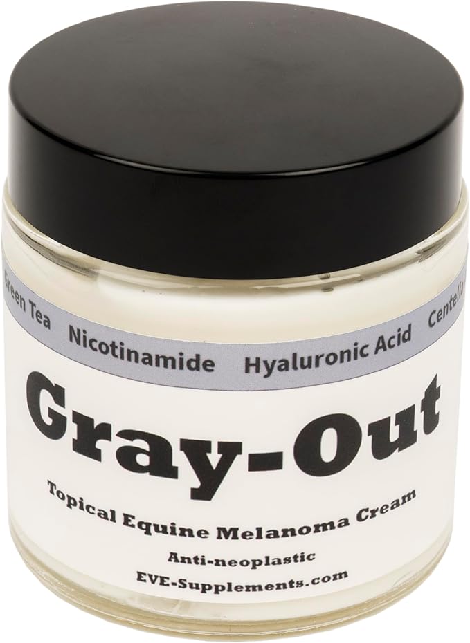 Gray-Out | Equine Melanoma Cream | Topical for Grey Horses Supports Skin Health & Appearance | Easy-to-Apply Formula for Lumps & Blemishes | 4 oz Jar