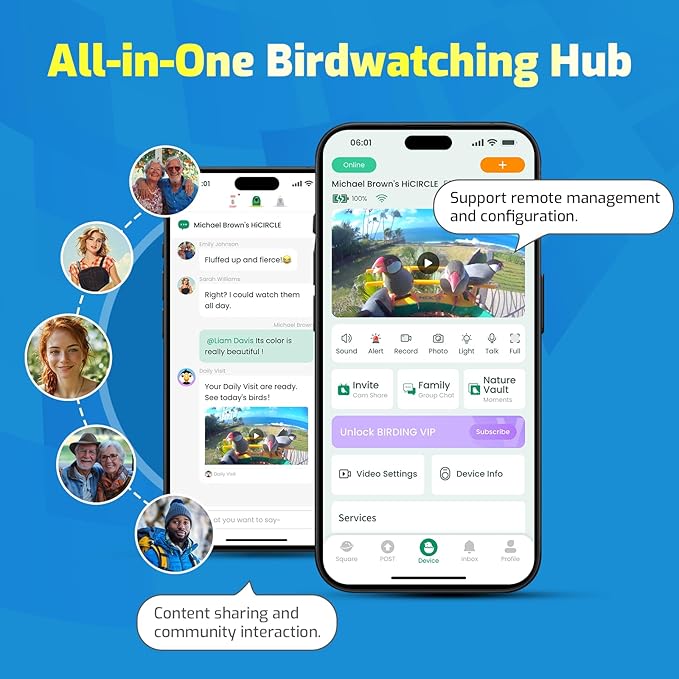 HIXX Smart Bird Feeder with Camera, Lifetime Free AI Identify Birds & Auto Capture, 2K HD Live Camera Birdwatching with Color Night Vision for Bird Lovers Gifts (Spring Green)