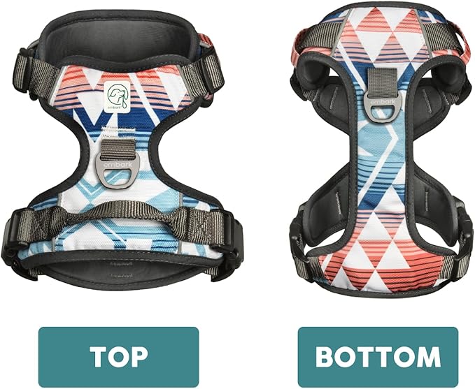 Embark Adventure Dog Harness, Reflective Trim XL Dog Harness for Extra Large Dogs No Pull - Military Grade Nylon, 2 Leash Clips & Gel Lined Handle.