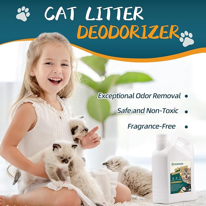 Cat Litter Deodorizer - 4Lb Activated Carbon Litter Box Odor Eliminator Absorber Unscented, Cat Litter Odor Control Room Deodorizer Solution for Homes with Pets