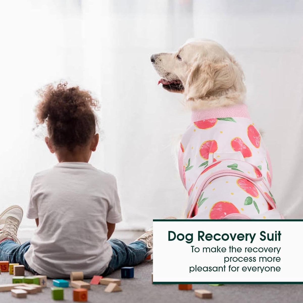 Kuoser Dog Onesie for Surgery Female, Surgical Onesie for Dogs, Female & Male Post-Op Wear, Recovery Suit for Dogs After Surgery Breathable Pet Surgery Suit, Pink XL