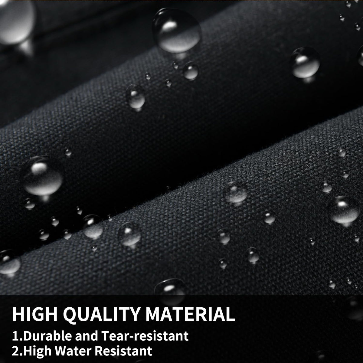 Coverado Front Seat Covers, Waterproof Canvas Seat Protector for Car Seat Cushions for Kids & Dogs, Compatible with 2015-2025 Ford F150 & 2017-2025 Ford F250 F350 F450(Black, 2PCS)