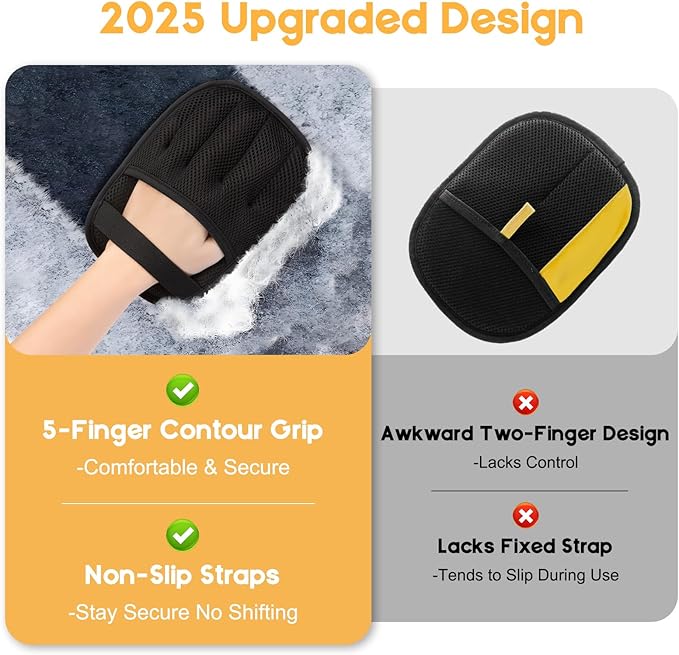 Pet Hair Remover, 2025 Upgrated Five-Finger Electrostatic Pet Hair Removal Gloves, Cat & Dog Hair Remover for Couch, Furniture,Clothing, Animal Fur Removal Tool, Cat Grooming Gloves-1PCS