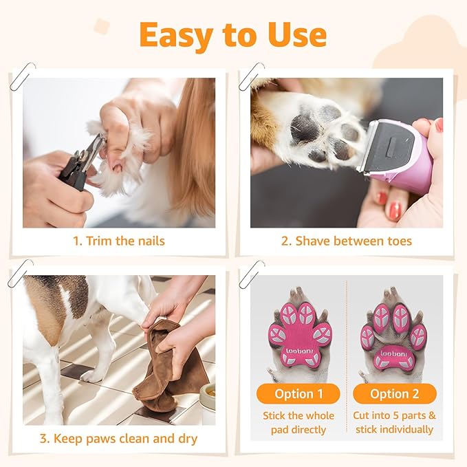 Paw Pads for Dogs Traction for Senior Dogs - Non Slip Sticky Dog Paw Protector Pads, Anti-Slip Adhesive Dog Paw Grip Pads Covers for Slippery Hardwood Floors to Prevent Slipping While Running Walking