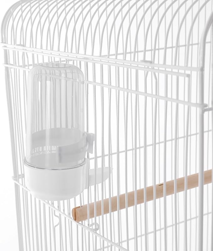 Extra Large Bird Cage, 54" Rolling Breeding Flight Bird Cages w/ 360° Wheels, Open Play Top Bird Cage with Detechable Stand for Parrots, Caiques, Macaw (White)