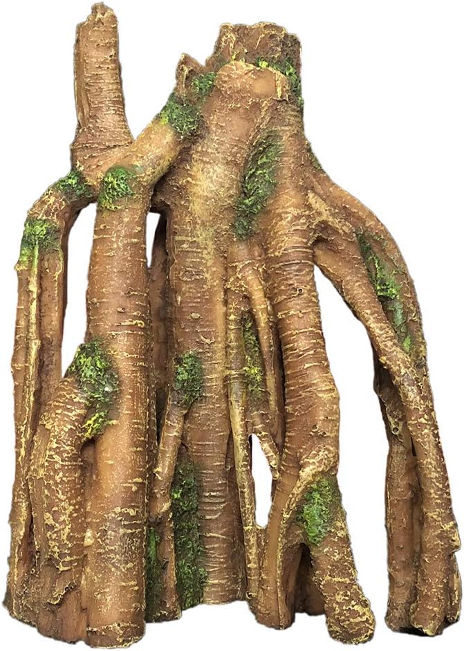 SLOCME Aquarium Resin Tree Trunk Ornament - Fish Tank Wood House Decor, Betta Fish or Other Pets Can Swim Through The Branches