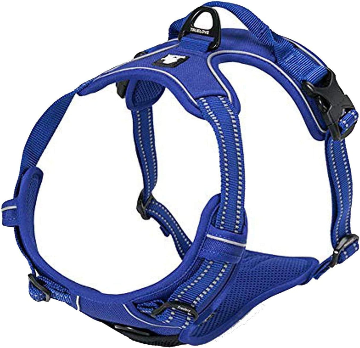 TRUE LOVE Adjustable No-Pull Dog Harness Reflective Pup Vest Harnesses Comfortable Control Brilliant Colors Truelove TLH5651(Royal Blue,XL)
