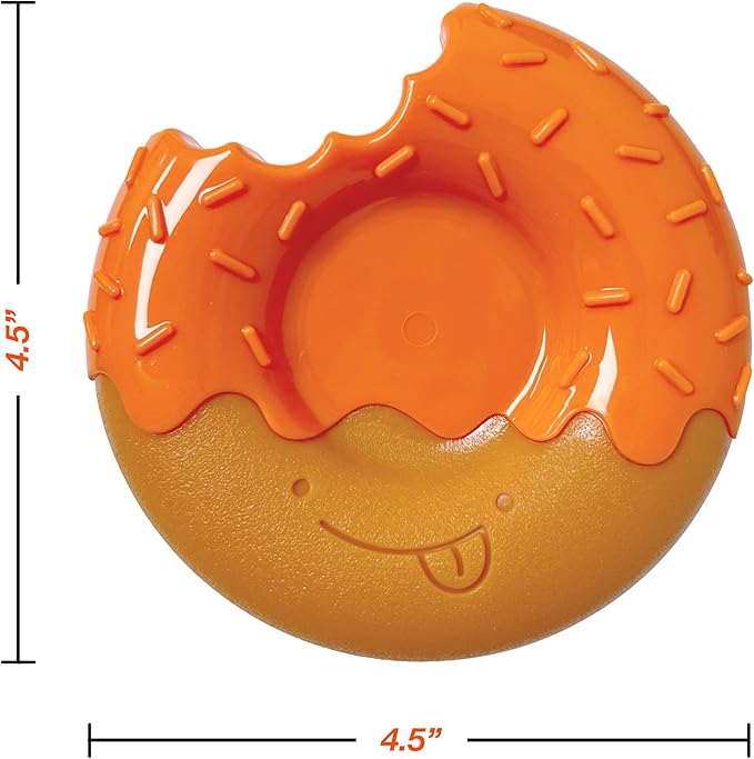 Nylabone Limited Edition 70th Birthday Donut Power Chew Toy for Dogs, Durable & Tough Dog Toys for Aggressive Chewers, Pumpkin & Peanut Butter Flavor, Large - Up to 50 lbs (1 Count)