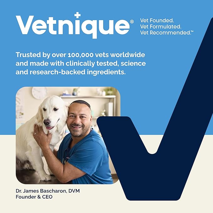 Vetnique Glandex Dog Fiber Supplement Powder for Anal Glands with Pumpkin, Digestive Enzymes & Probiotics - (Regular or Advanced Strength) - Boot The Scoot (4.25 oz, Advanced Strength Duck & Bacon)