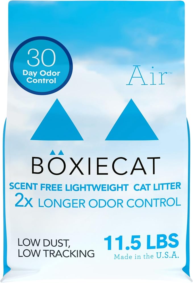 Boxie® Unscented 30 Day Natural Odor Control Cat Litter, 11.5lb Lightweight Plant Based Kitty Litter