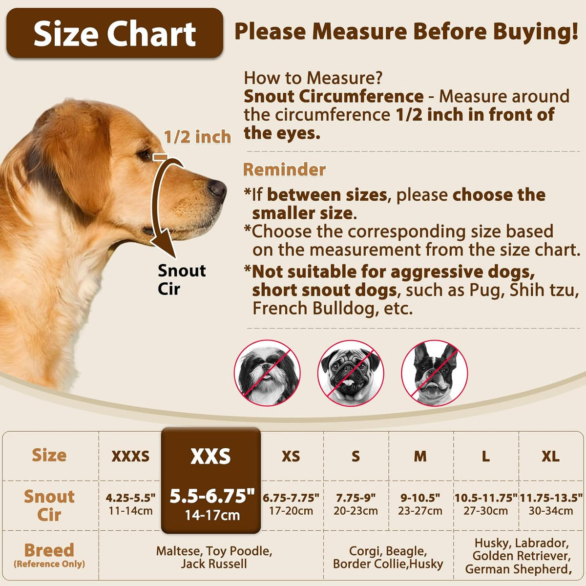 Crazy Felix Nylon Dog Muzzle for Small Medium Large Dogs Dachshund Beagle Poodle Labrador, Air Mesh Breathable and Drinkable Pet Mouth Guard for Anti-Biting Chewing Scavenging(XXS, Grey)