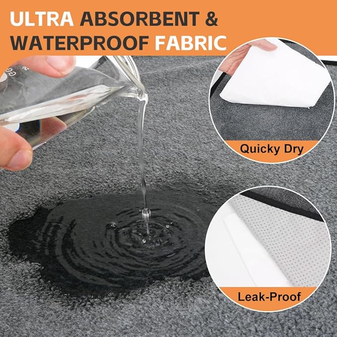 Washable Pee Pads for Dogs 2 Pack Reusable Puppy Pads Waterproof Pet Training Pads, Non-Slip Dog Mats Fast Absorbent Whelping Pads for Playpen, Potty, Crate, Bed, 18" x 24"