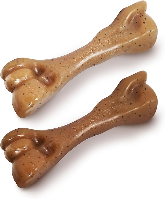 Nylabone Gourmet Style Strong Chew Toy Bundle, Toys for Dogs, Bacon & Chicken Flavor, Small - Up to 25 lbs, 2 Pack