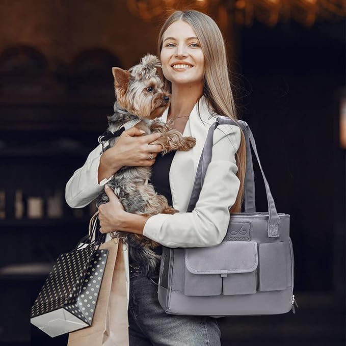 Dog Carrier, Cat Carrier, Pet Carrier, Foldable Waterproof Premium Oxford Cloth Dog Purse, Portable Bag Carrier for Small to Medium Cat and Small Dog
