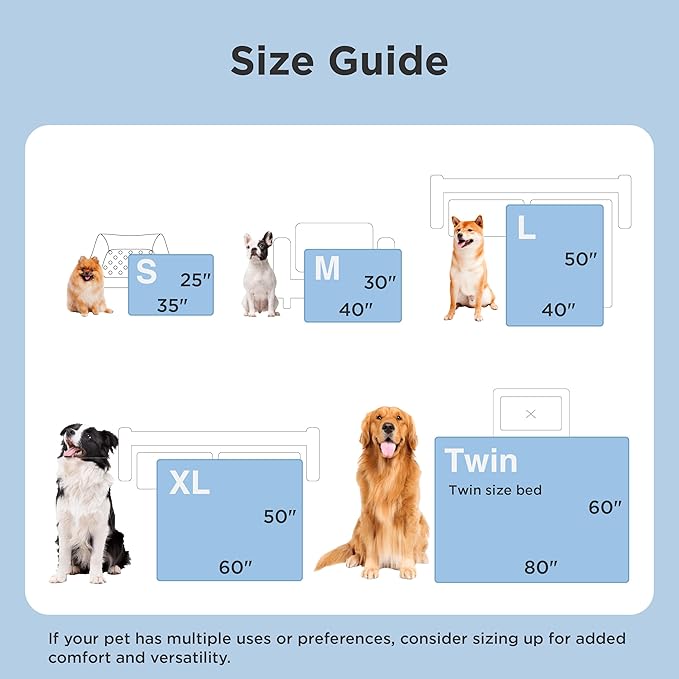 Bedsure Cooling Blanket for Small Dogs with Breathable Air-Core Fill Q-MAX>0.4 - Dog Cooling Mat Soft, Lightweight Pet Cat Throw Cold Blanket Washable for Summer, Pearl Grey, 25x35