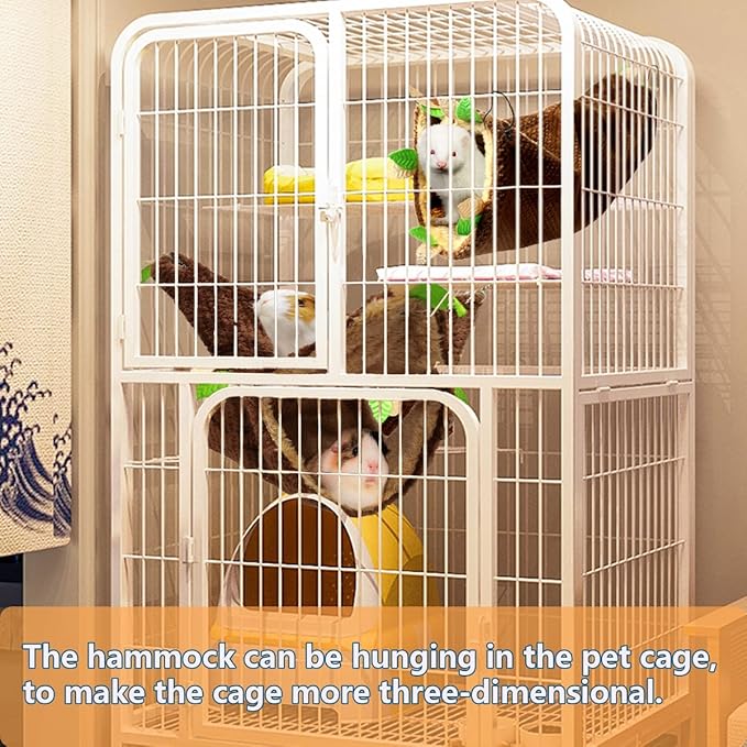 Leftstarer Pet Hammock and Tunnel Set, Soft Cashmere Material, Perfect for Guinea Pigs, Rats, Hamsters, and Other Small Pets