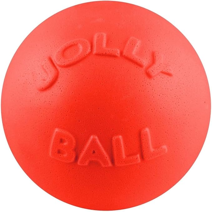 Jolly Pets Bounce-n-Play Dog Toy Ball, 8 Inches/Large, Orange, (Model: 2508 OR)