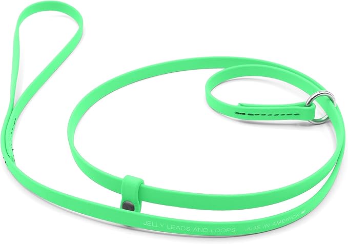 Jelly Pet Grooming Lead for Dogs | Great for Kennels, Veterinarians and Dog Grooming Salons | Biothane Leash - Easy to Clean, Waterproof & Durable Noose Loop | Made in The USA | 5/8" x 6'