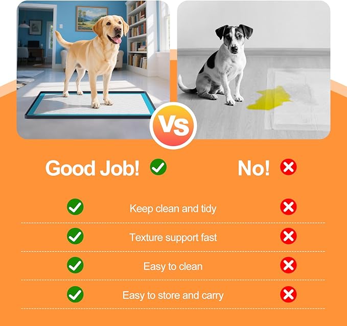 Pee Pad Tray Holder for Dogs,Non-Slip Silicone Dog Puppy Pad Holder,24 x 24 Square Puppy Potty Training Pads,No Spill Raised Lip High Edge,Portable, Leak-Proof Mat Trays for Indoor Floor Protection
