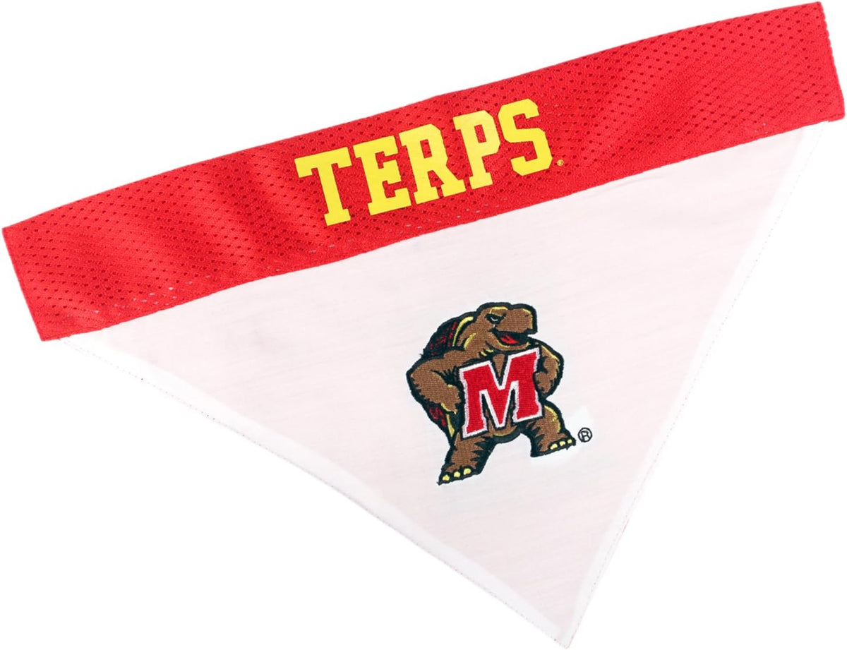 Pets First Collegiate Pet Accessories, Reversible Bandana, Maryland Terrapins, Large/X-Large