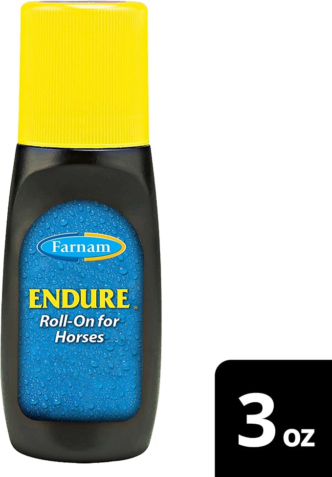 Farnam Endure Roll-On Fly Repellent for Horses, for Sensitive Areas, 3 Ounces