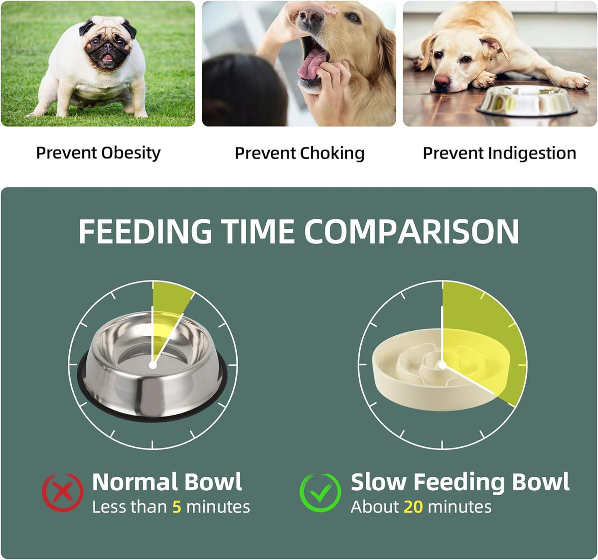 9.5inch Ceramic Slow Feeder Dog Bowl for Large Dog, Puzzle Food Dish, Anti-Gulping, Pet Slow Feeder, Stop Bloat, Preventing Choking (Single Bowl-Beige)