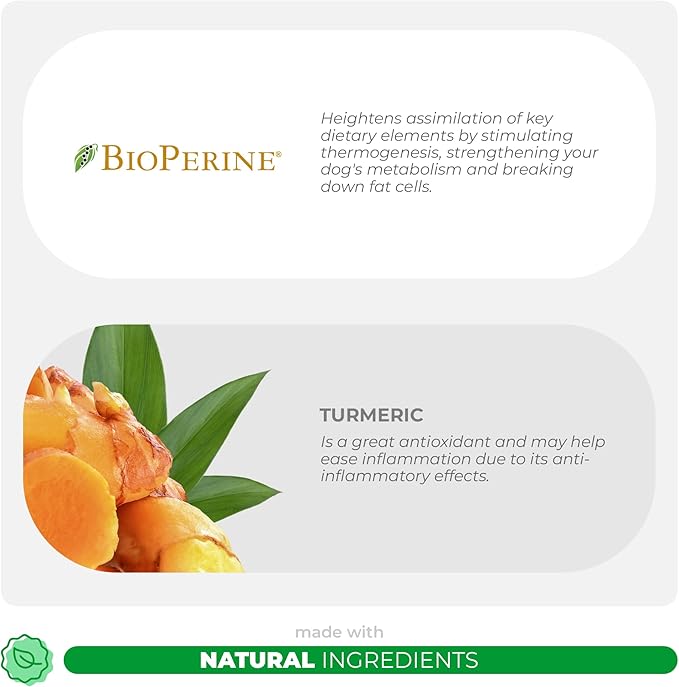Turmeric for Dogs Anti Inflammatory Pain Relief - 120 Chewable Tablets - Hip & Joint Support Anti Inflammatory for Dogs with Curcumin and BioPerine, Antioxidant, Cardiovascular