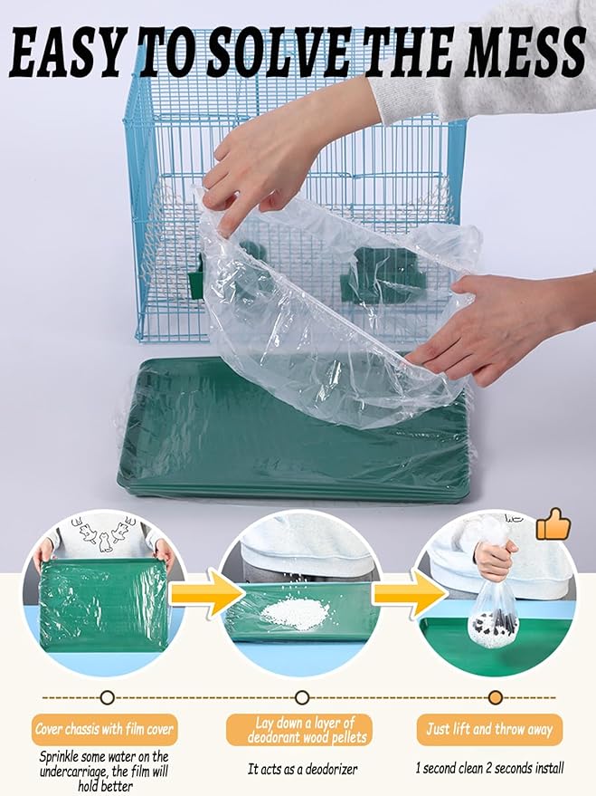 Disposable Bird Cage Liners Clear Plastic Parakeet Cage Liner Bag - 50 Pcs Parrot Cage Tray Liners Universal Film Bird Cage Accessories for Finches Canaries Cockatiels Birdcage