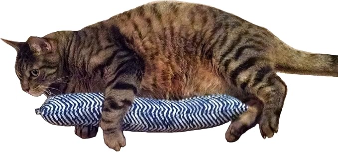 15" Catnip Kitty Kicker Toy With Refillable Catnip Pocket (Blue #1)