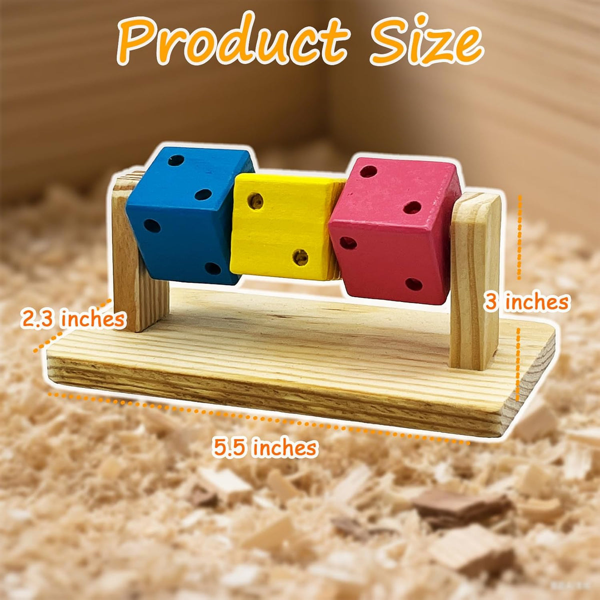 Small Animals Hamster Toy - Cage Wooden Accessories for Gerbil,Chinchilla,Rat,Guinea Pig,Mouse