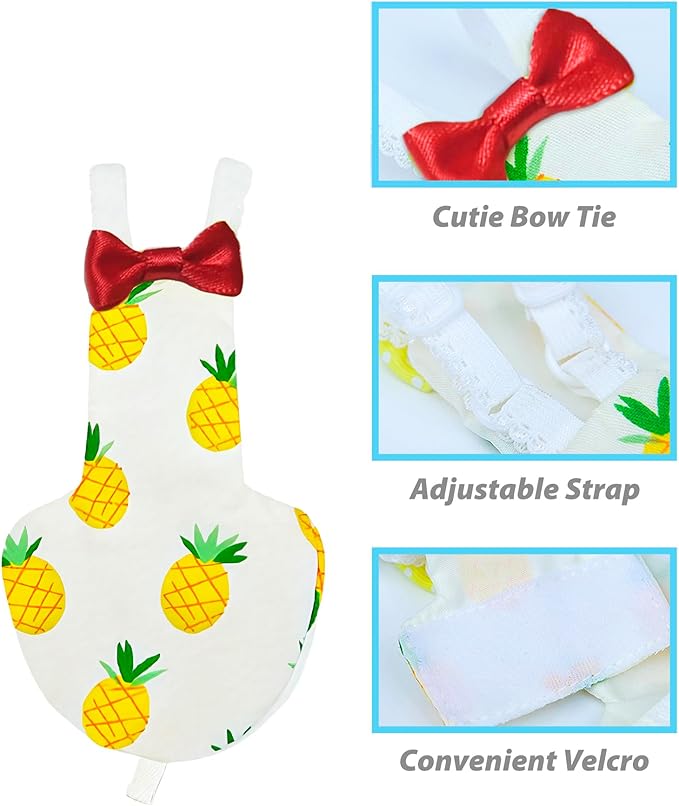 UKJENT Bird Diaper Protective Parrot Nappy, Reusable Flight Suit with Waterproof Inner Layer, Washable Cute Urine Wet Suit for Cockatiel Monk Parakeet Sun Parakeet Lory, 2 Pack(M)