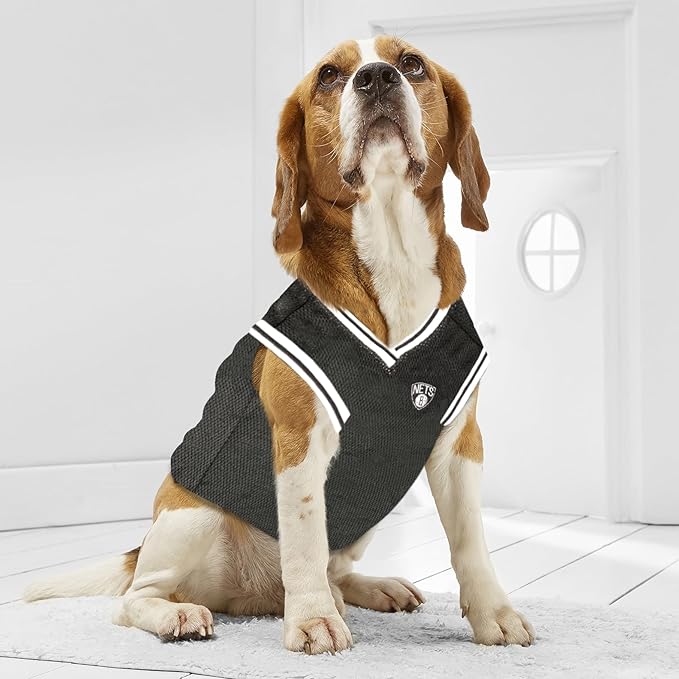 NBA PET Jersey Brooklyn NETS Basketball Dog Jersey, Small. Best Licensed Basketball Jersey for The Real Four-Legged Fan!