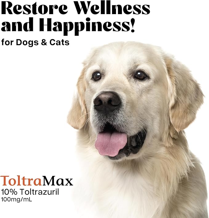 Toltrazuril 10.0% for Horses, Dogs, Cats, 240mL/8.1 Ounce, for Non-Food Chain Animals