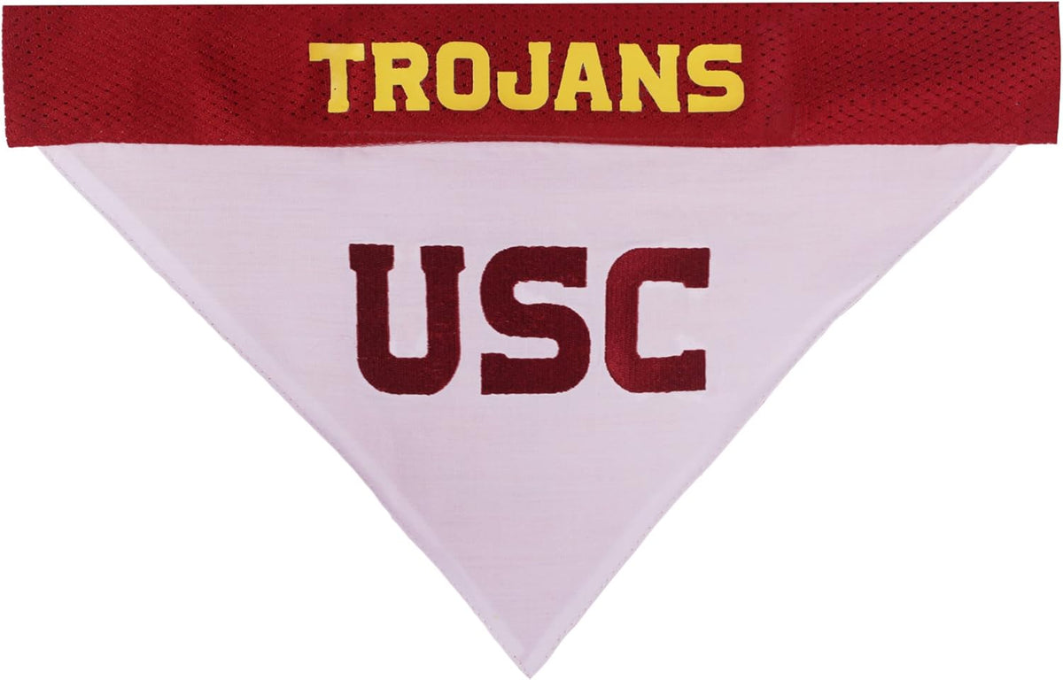 Pets First Collegiate Pet Accessories, Reversible Bandana, USC Trojans, Large/X-Large
