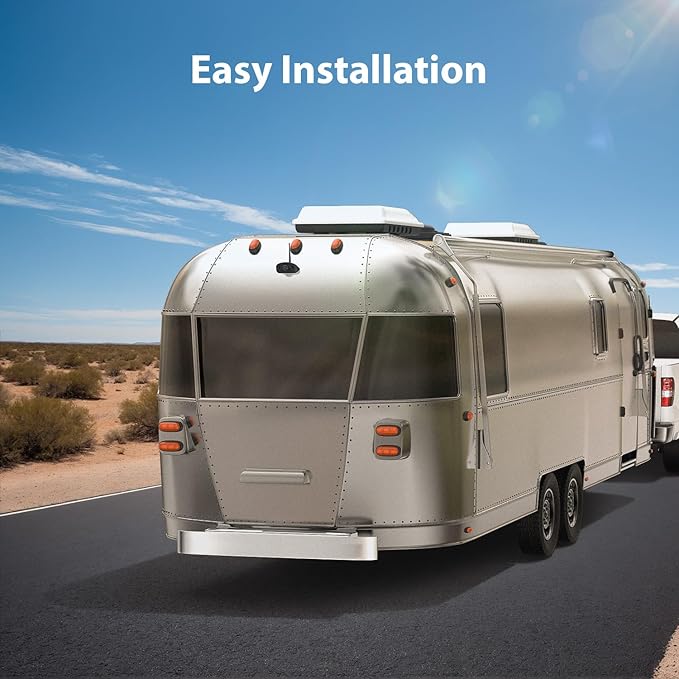 10.1" RV Backup Camera Wireless System Plug and Play, Pre-Wired for Furrion RV Trailer Camper, HD 1080P Quad Split Monitor with 2 Rear View & 2 Side View Cameras, IP69K Waterproof, BY504