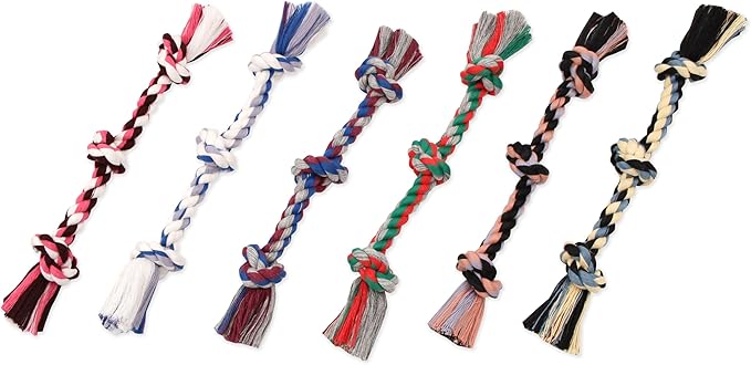 Mammoth Flossy Chews Color Rope Tug – Premium Cotton-Poly Tug Toy for Dogs – Interactive Dog Rope Toy – Tug Dog Chew Toy