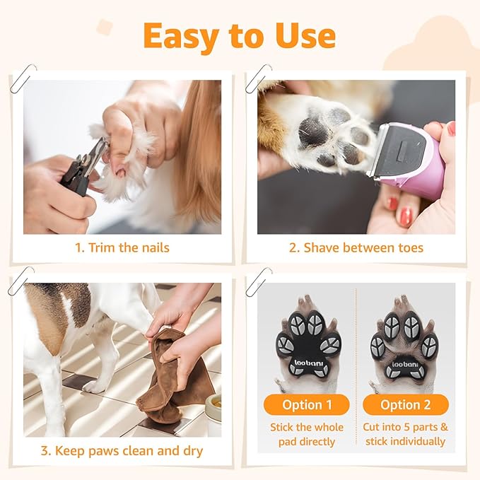 Paw Pads for Dogs Traction for Senior Dogs - Non Slip Sticky Dog Paw Protector Pads, Anti-Slip Adhesive Dog Paw Grip Pads Covers for Slippery Hardwood Floors to Prevent Slipping While Running Walking