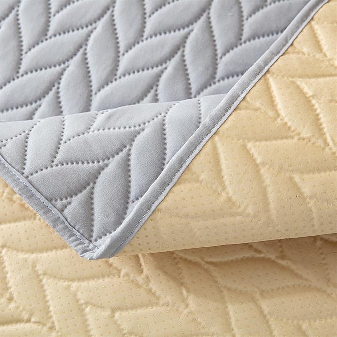 GIBZ Waterproof Dog Bed Cover Anti Slip Pet Furniture Protector Washable Blanket Large Soft Quilted Mat, Grey, 100x127cm