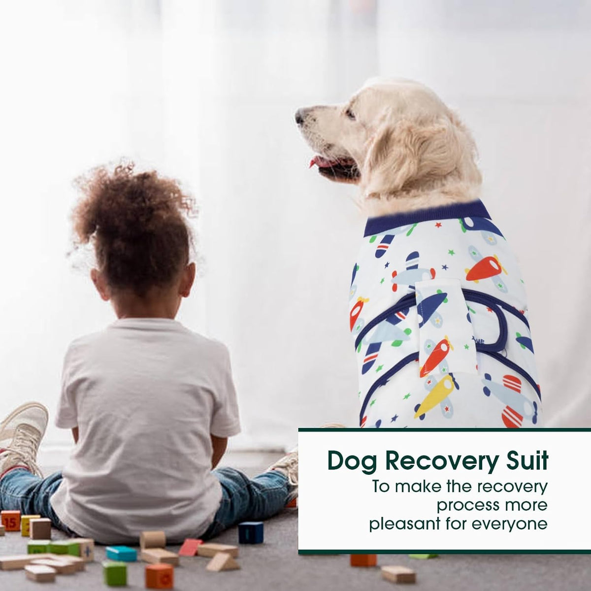 Kuoser Recovery Suit for Dogs Cats After Surgery, Professional Pet Recovery Shirt Dog Abdominal Wounds Bandages, Substitute E-Collar & Cone,Prevent Licking Dog Onesies Pet Surgery Recovery Suit