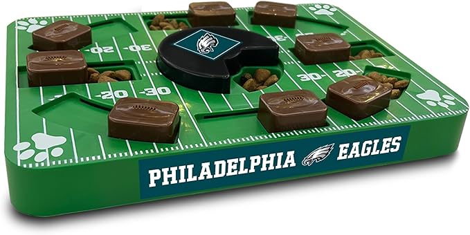 Pets First NFL Philadelphia Eagles Puzzle, Interactive Dog Treat Puzzle Toy