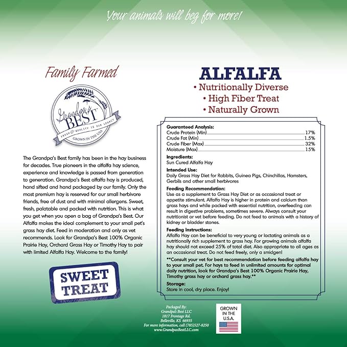 Grandpa's Best Alfalfa Hay, 40 oz