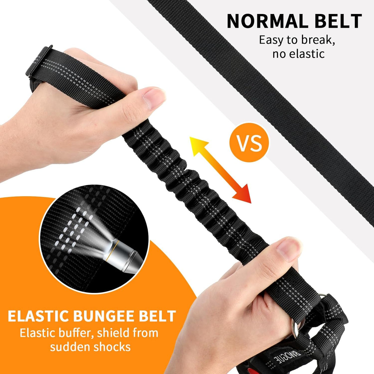 BWOGUE Double Dog Cat Seat Belts, Car Headrest Restraint Adjustable Travel Leash,Safety Elastic Leads Splitter Connect Vehicle Seatbelt Harness for 2 Dogs