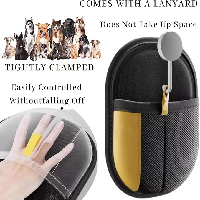 Whisker Gizmo Pet Hair Remover，Reusable Pet Hair Remover Glove，Pet Hair Removal Glove, Ultimate Pet Grooming Glove for Cats & Dogs - Dual-Sided Electrostatic Pet Hair Remover Mittens (1PCS)